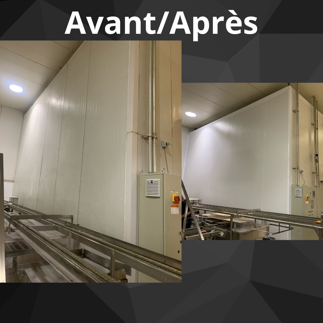 Avant/ Après panneau isolé